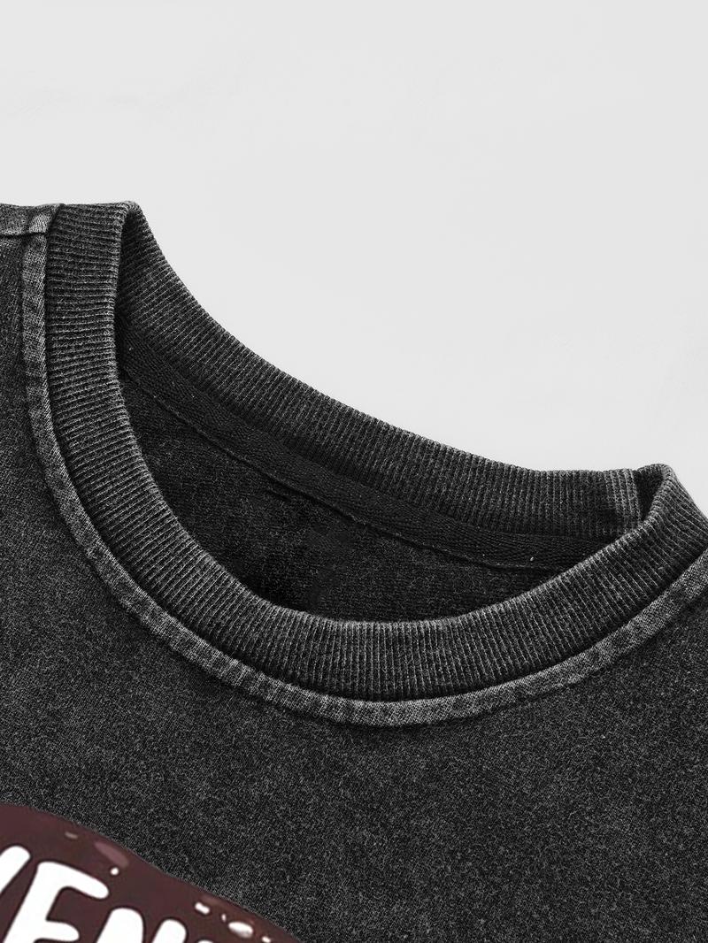 Men's Lip & Teeth Print Sleeveless Graphic Tee, Regular Fit Casual Fashion Round Neck Tank Top for Summer, Men's Top for Daily Wear, Casual Streetwear Tops