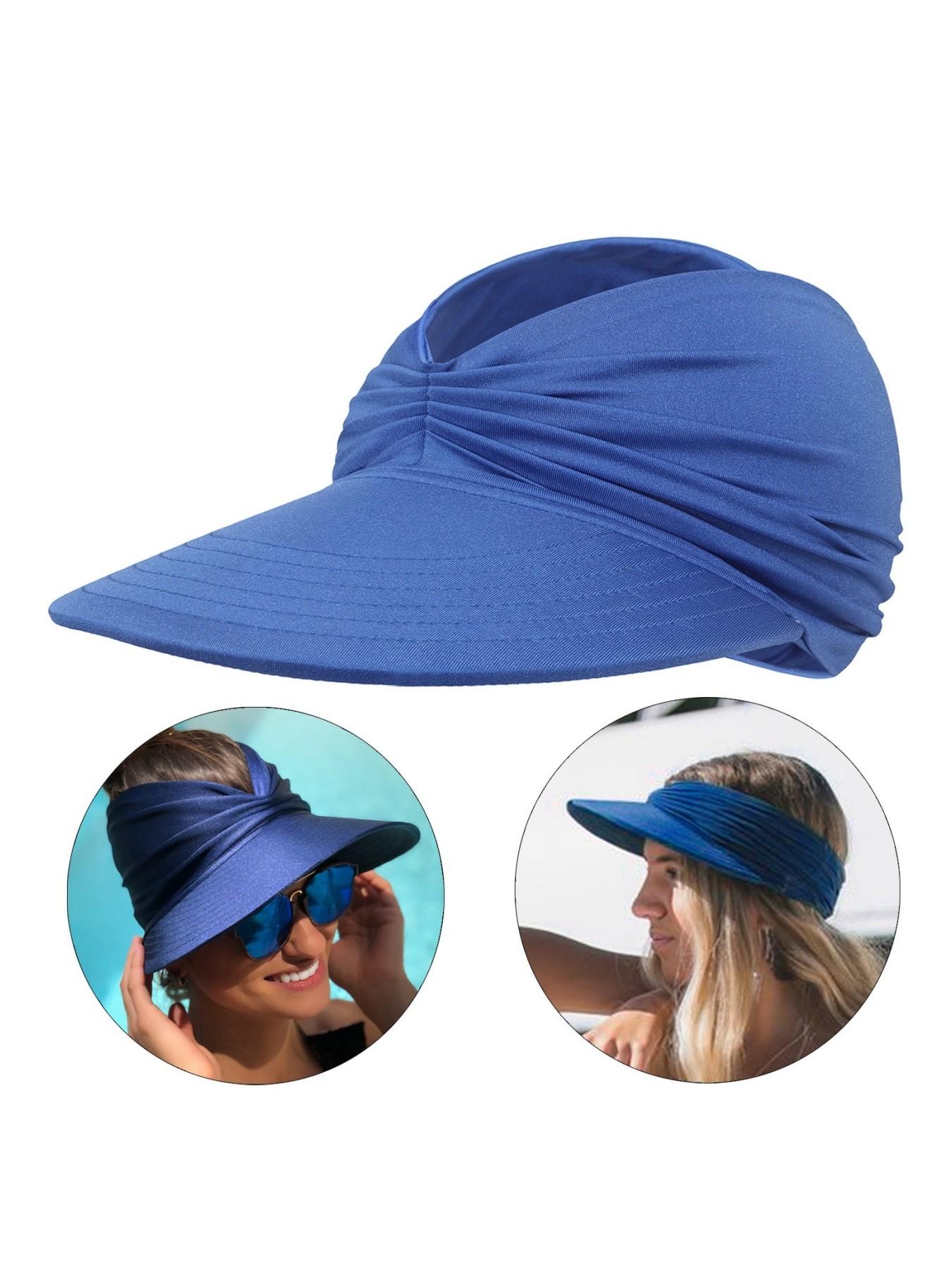 Women's Sun Protection Wide Brim Hat, Casual Outdoor Beach Sun Hat for Women & Girls, Fashion Accessories for Traveling & Beach Party