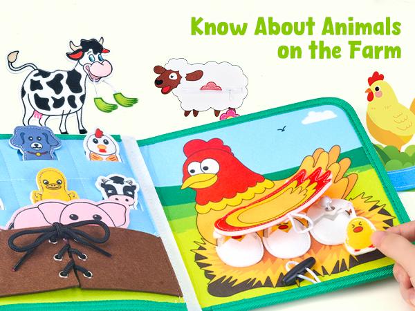 JoyCat Busy Board, Felt Quiet Toy Activity Board with Life Skills, Cognition, Sorting, Autism Sensory Toys, Travel Toys, Gift for Boys & Girls JoyCat Busy Board, Felt Quiet Toy Activity Board with Life Skills, Cognition, Sorting, Autism Sensory Toys, Travel Toys, Gift for Boys & Girls