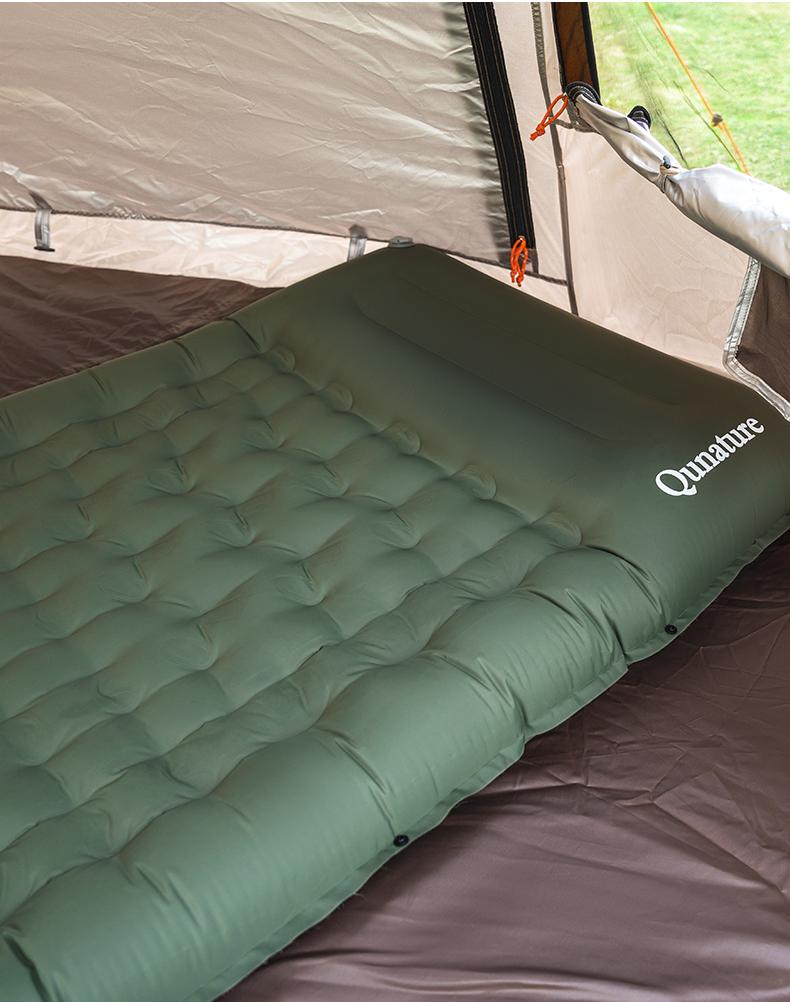 Camping Sleeping Pad Ultralight Inflator Camping Mat with Built-in Foot Pump & Pillow, Upgraded Compact Camping Air Mattress for Camping, Backpacking, Hiking