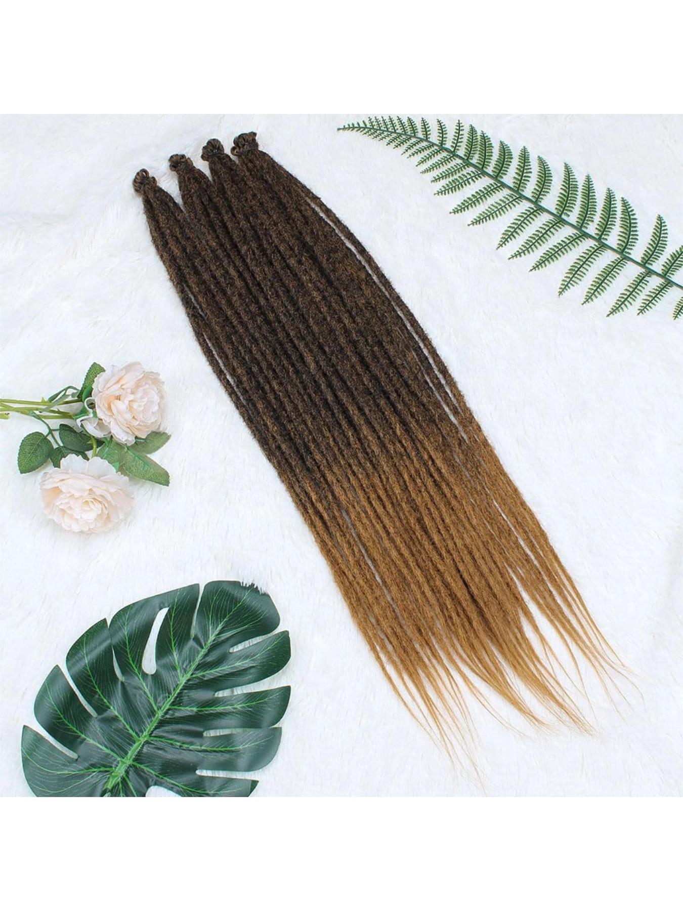 40 pcs Violet Red Dreadlock Extensions, 22" Synthetic Braiding Hair Crochet Dreads Extensions 100% Handmade Single Ended Dreads Thin 0.6cm Width Reggae Style Dreadlock for People