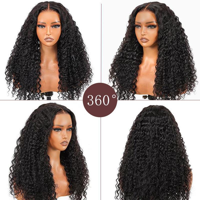 Lalula Burmese Curly 13x6 HD Lace Frontal Wigs Kinky Curly Pre Plucked 200 Density Human Hair for Women Lace Frontal Wigs Human Hair with Baby Hair