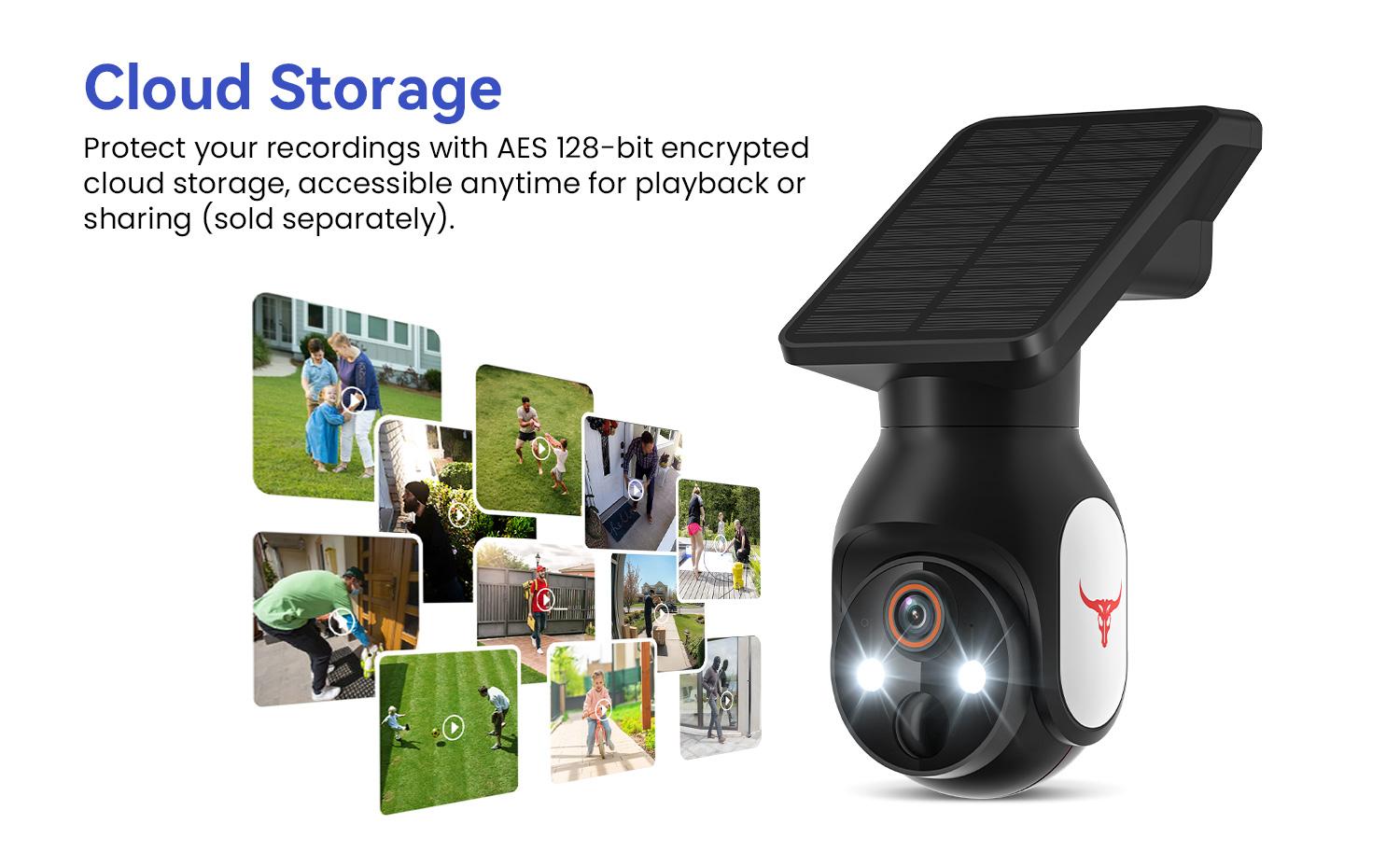 Security Camera Wireless Outdoor with Solar Panel, 355° Pan/Til, Battery Powered, AI Human Detection, 2-Way Talk, Color Night Vision, Cloud Storage, 2.4G WiFi Only, Indoor Outdoor Serveillance Bullet IP Cam, Wireless Security Cameras #GLOBAL PICKS