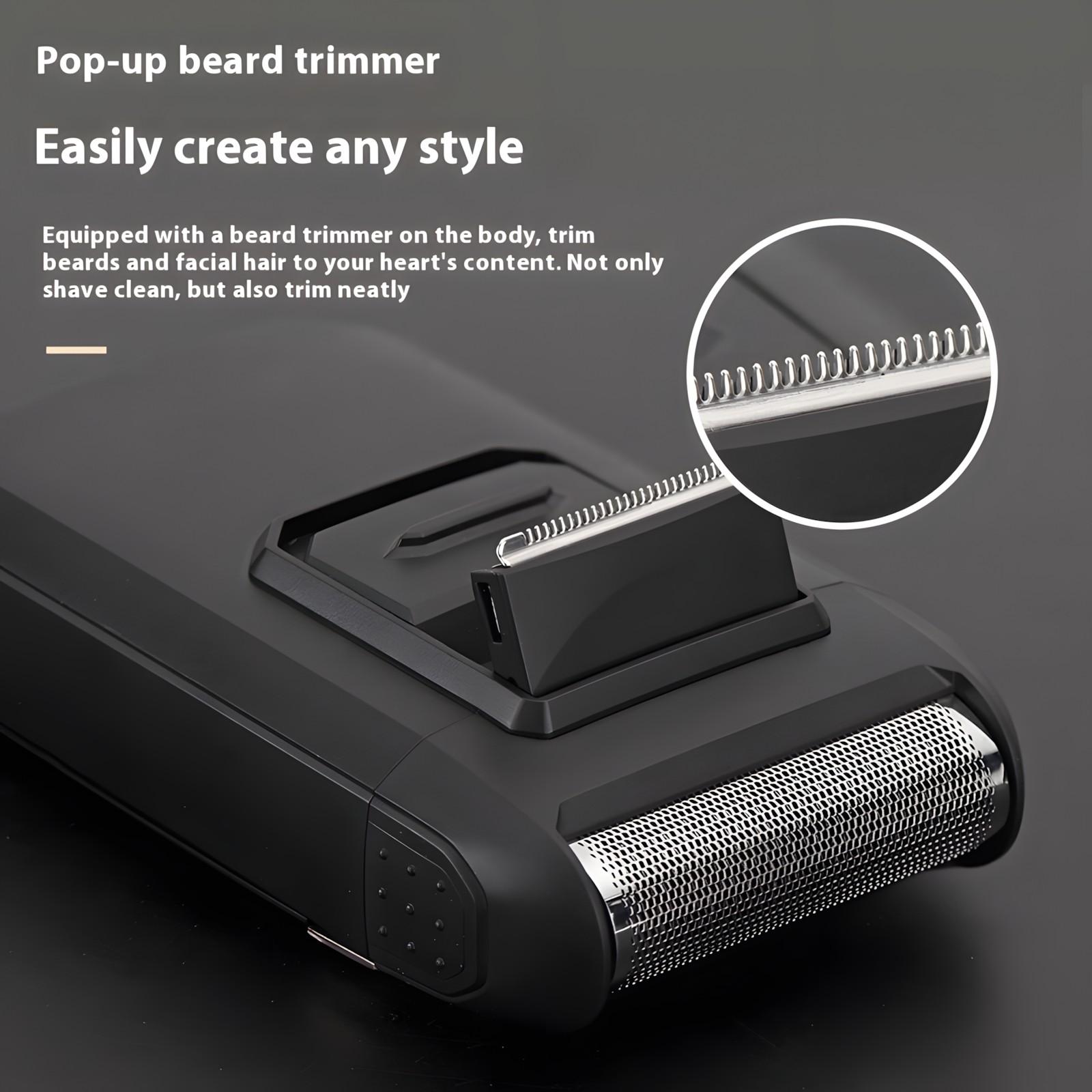 USB Rechargeable Electric Shaver, Portable Electric Beard Razor, Beard Shaver for Men, Men's Grooming Tool for Daily Use