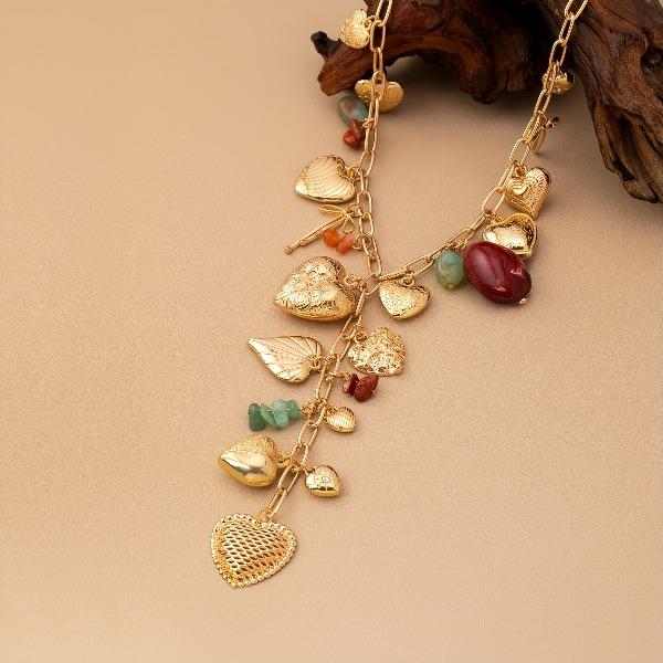 Women's Love Bow Beaded Necklace - Fashionable, Classic, Simple, Elegant, Luxurious, High-End Costume Jewelry for Valentine's Day Gifts, Daily Wear