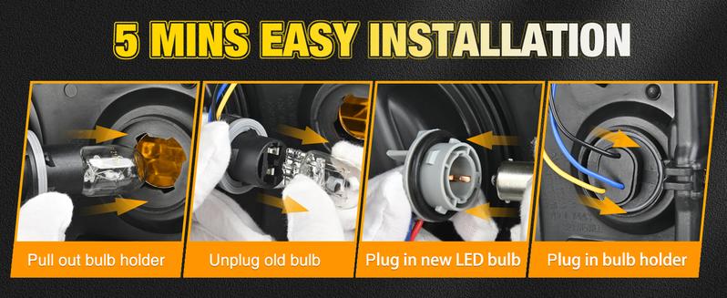 Nilight 1156 4014 63SMD BA15S 7506 1003 1141 P21W LED Bulbs (Pairs) Super Bright Waterproof Headlight Longer Lifespan Easy Installation  dealsforyoudays