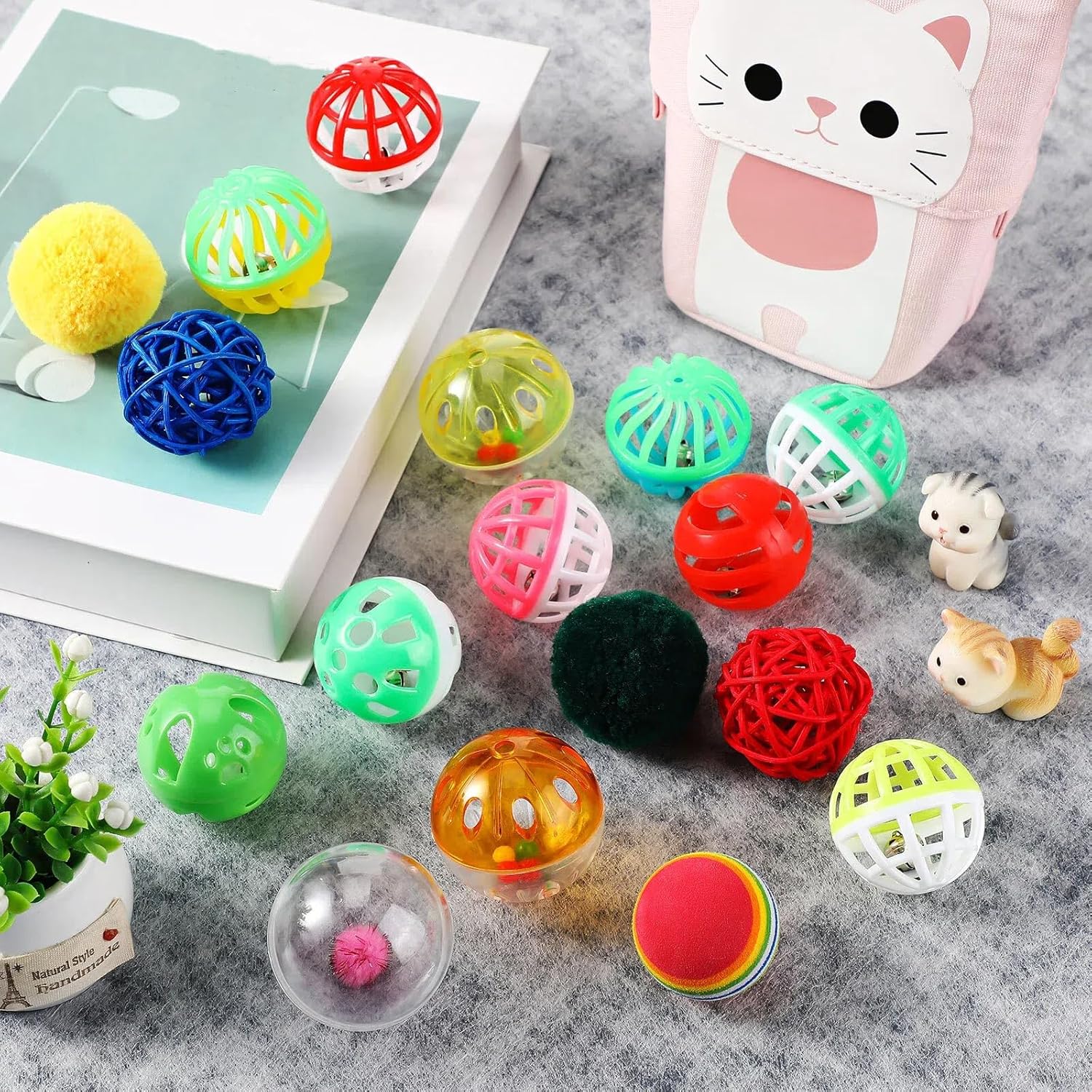 100 count Toys Bulk Plastic Small Crinkle Ball Balls with for Kitten Chase Pounce Rattle Play Toys, Color 100 count Toys Bulk Plastic Small Crinkle Ball Balls with for Kitten Chase Pounce Rattle Play Toys, Color