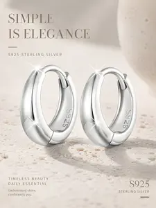 Elegant S925 Silver Round Stud Earrings, Hypoallergenic Fashion Jewelry, Perfect for Daily Wear, Gift Idea for Birthday and Valentine's Day