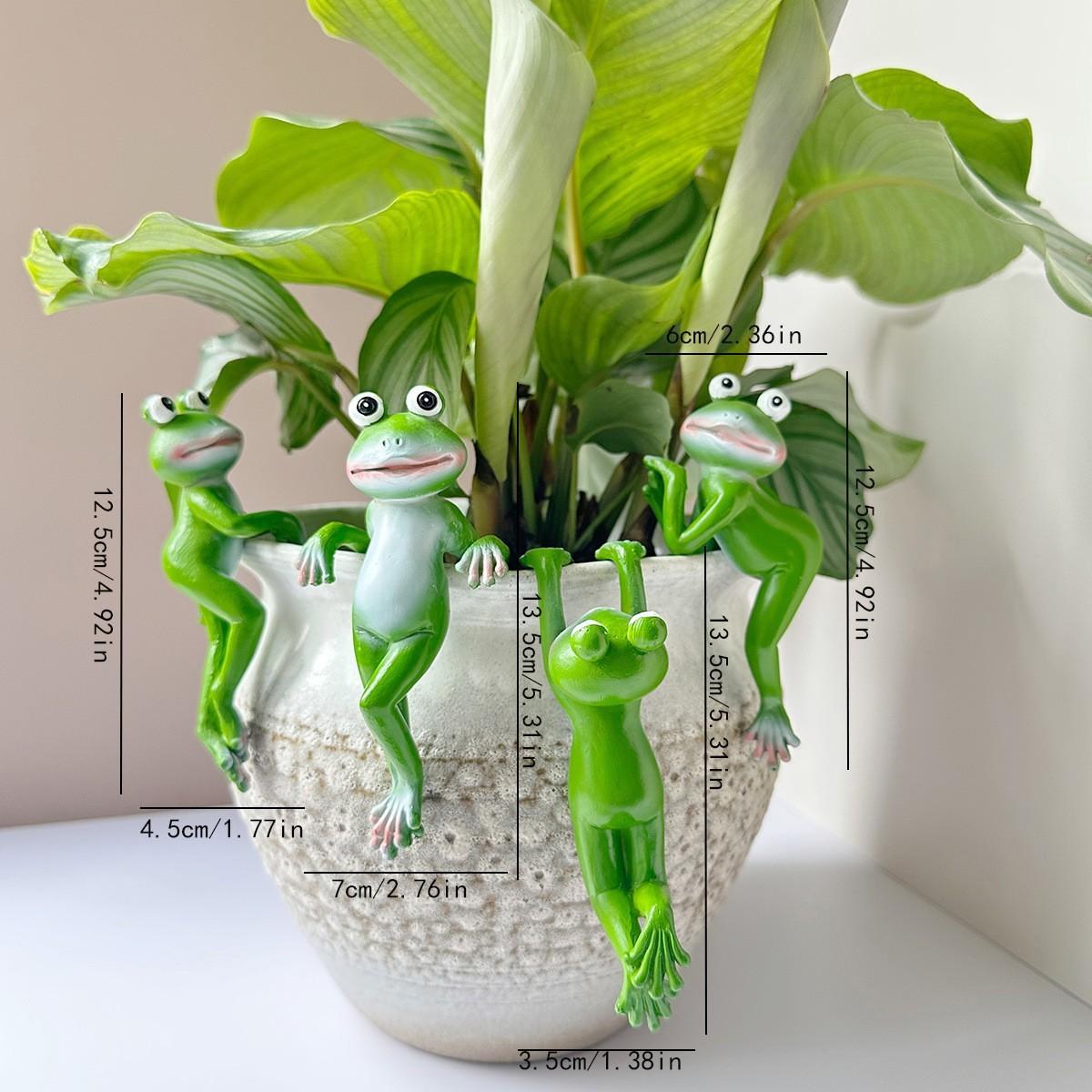 Home Garden Decorative Frog Resin Craft, Creative and Cute Personality, Portable Bonsai Decoration Hanging Ornament