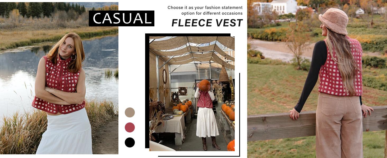 Songling Sweater Vest for Women Crochet Knit Cardigan Sleeveless Chunky Tops Button Down Casual Trendy Coats with Pockets Womenswear Fitted