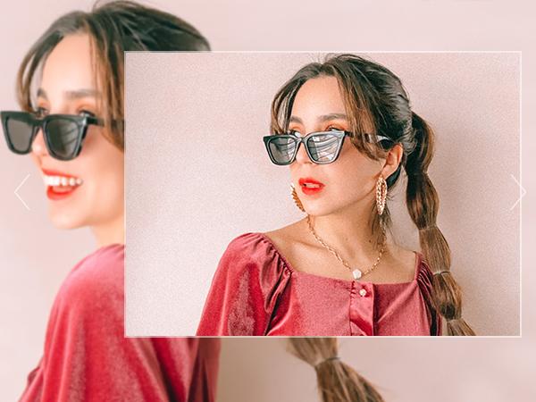 SOJOS Polarized Narrow Square Cateye Sunglasses for Women Retro Trendy Driving Glasses