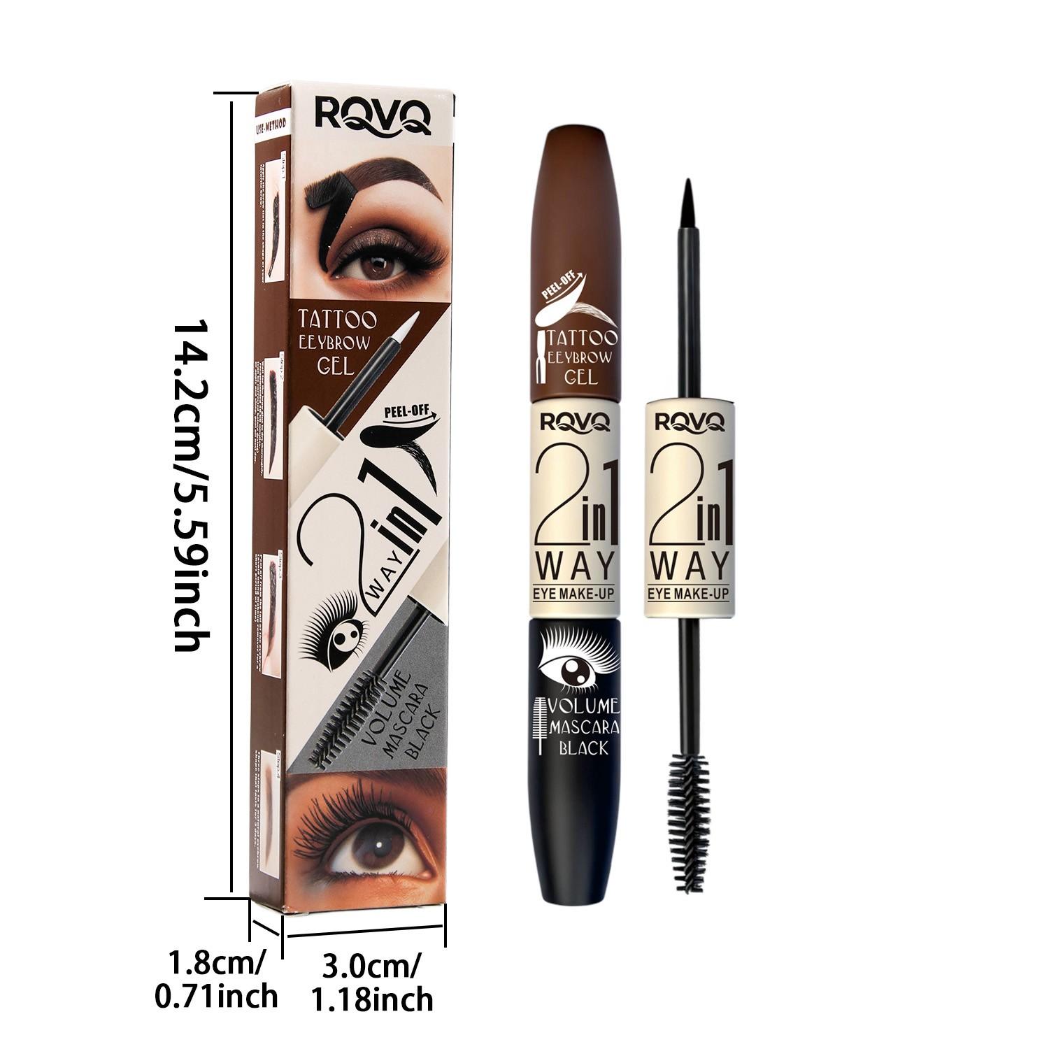 2-In-1 Brow and Mascara Balm, Long-Lasting 8h Makeup, Waterproof, Oil-Control, Natural Look, Perfect for Parties and Festivals