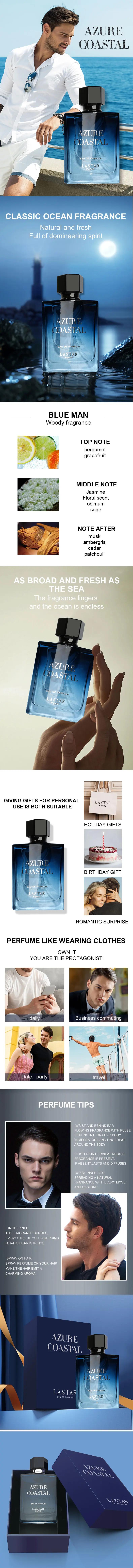 Lastar Men's Pheromone Eau De Toilette, Romantic Fresh Ocean Lasting Scent for Daytime and Dates, Men's Blue Temptation Fragrance #GLOBAL PICKS