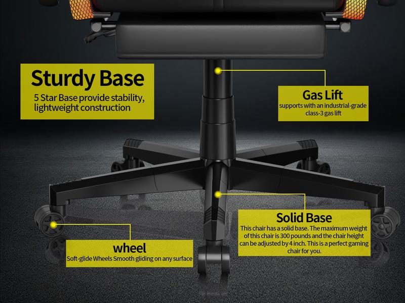 [New Year Flash Sale] KOCEN Gaming Chair , racing style RGB LED light gaming chair, equipped with a lumbar massager, high-back adjustable recliner, with footrest and headrest. Adult gaming chair, large high gaming chair,with sturdy class-4 gas lift.KC-35