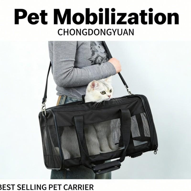 Lightweight Cat Carrier Essential for Outdoor Use, Breathable Foldable Handheld Pet Travel Bag, Airplane Dedicated Portable Cat Carry Bag