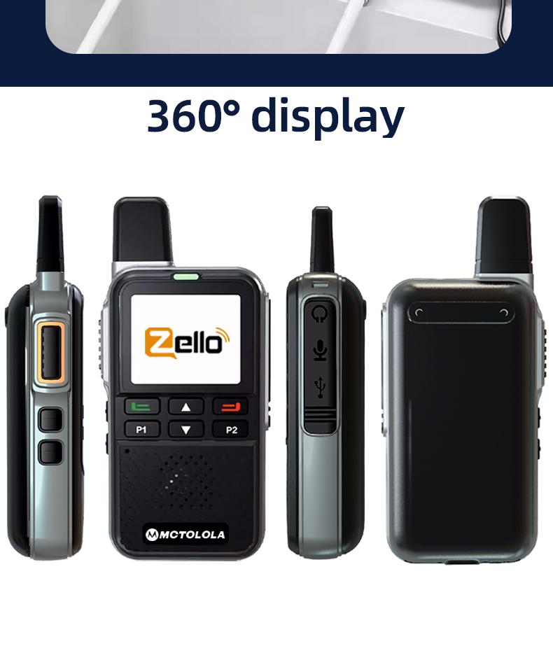 Aluminum alloy shell 4G walkie talkie Zello Android system equipped with WiFi Bluetooth, capable of long-distance communication. Ultra thin two-way walkie talkie is very suitable for hotels, restaurants, and property service wireless walkie talkies