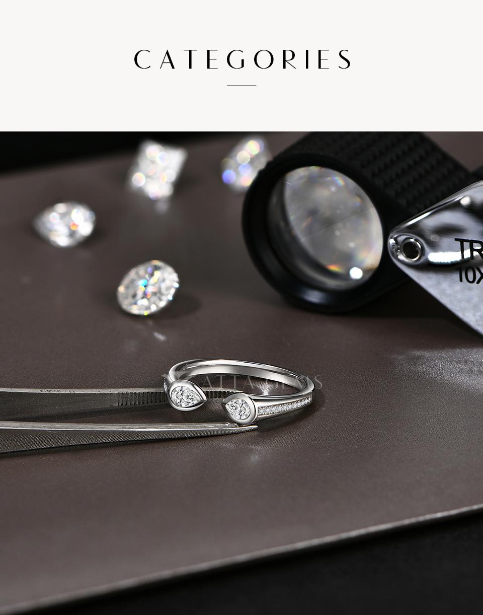 Simple Design 4*3mm Pear Cut Synthetic Moissanite ring Daily Wear Beautiful Jewelry R150