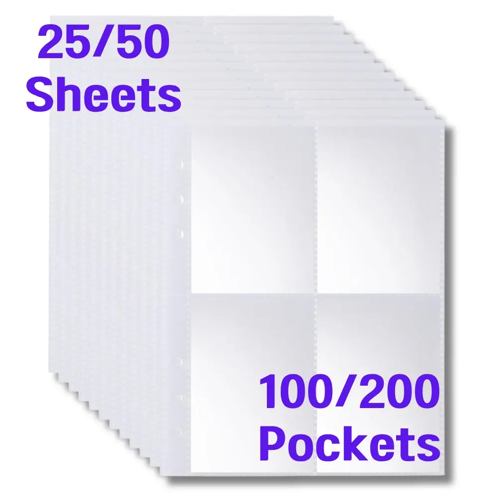 25/50 Sheets Waterproof Binder Pockets - Perfect for Home, School, and Office Document Filing!