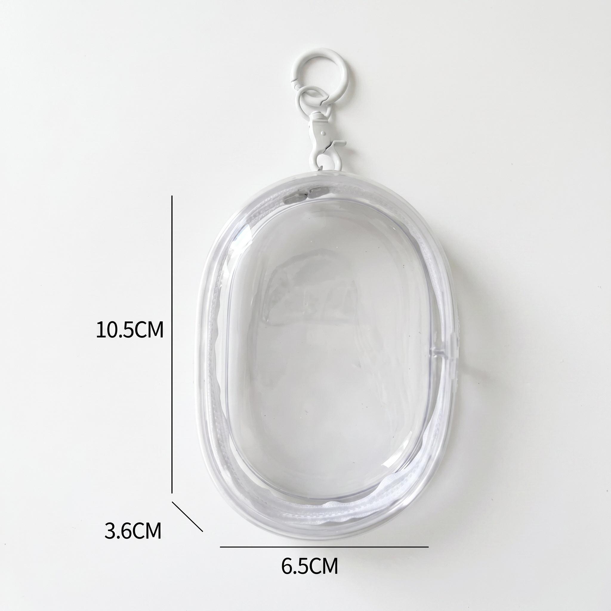 3 PCS Clear Plastic Storage Bag,Portable Ear Plug & Cable Organizers, Earphone and Headphone Pouch, Durable Mini Electronic Earplugs Protective Travel Bag with Key Fob, Transparent Household Item, Protection, Audio-YY1