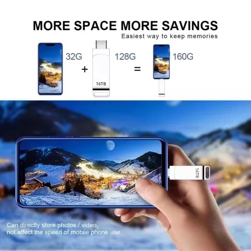 NEW 16TB USB 3.2 Flash Drives High Speed Transfer Metal Pendrive Memory Card Pendrive Flash Disk Memoria Waterproof Stick 2026