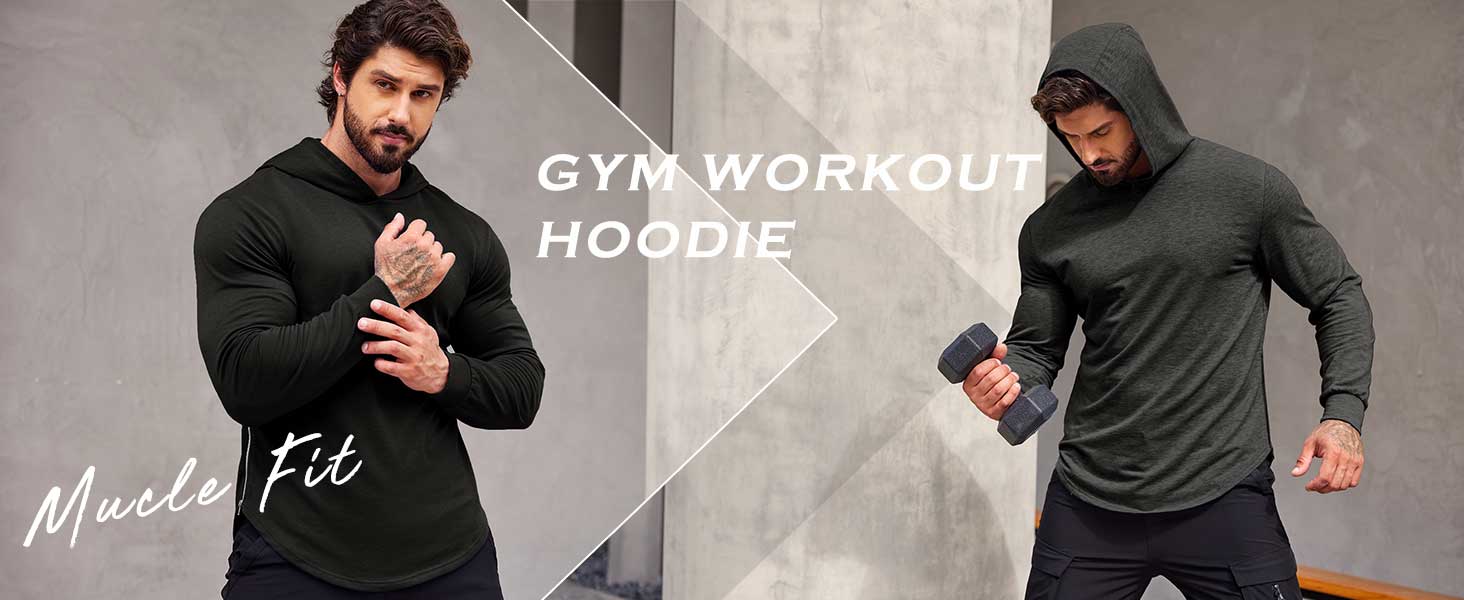 COOFANDY Men's Workout Sweatshirts Long Sleeve Muscle Fit Athletic Gym Hoodies Pullover COOFANDY Men's Workout Sweatshirts Long Sleeve Muscle Fit Athletic Gym Hoodies Pullover