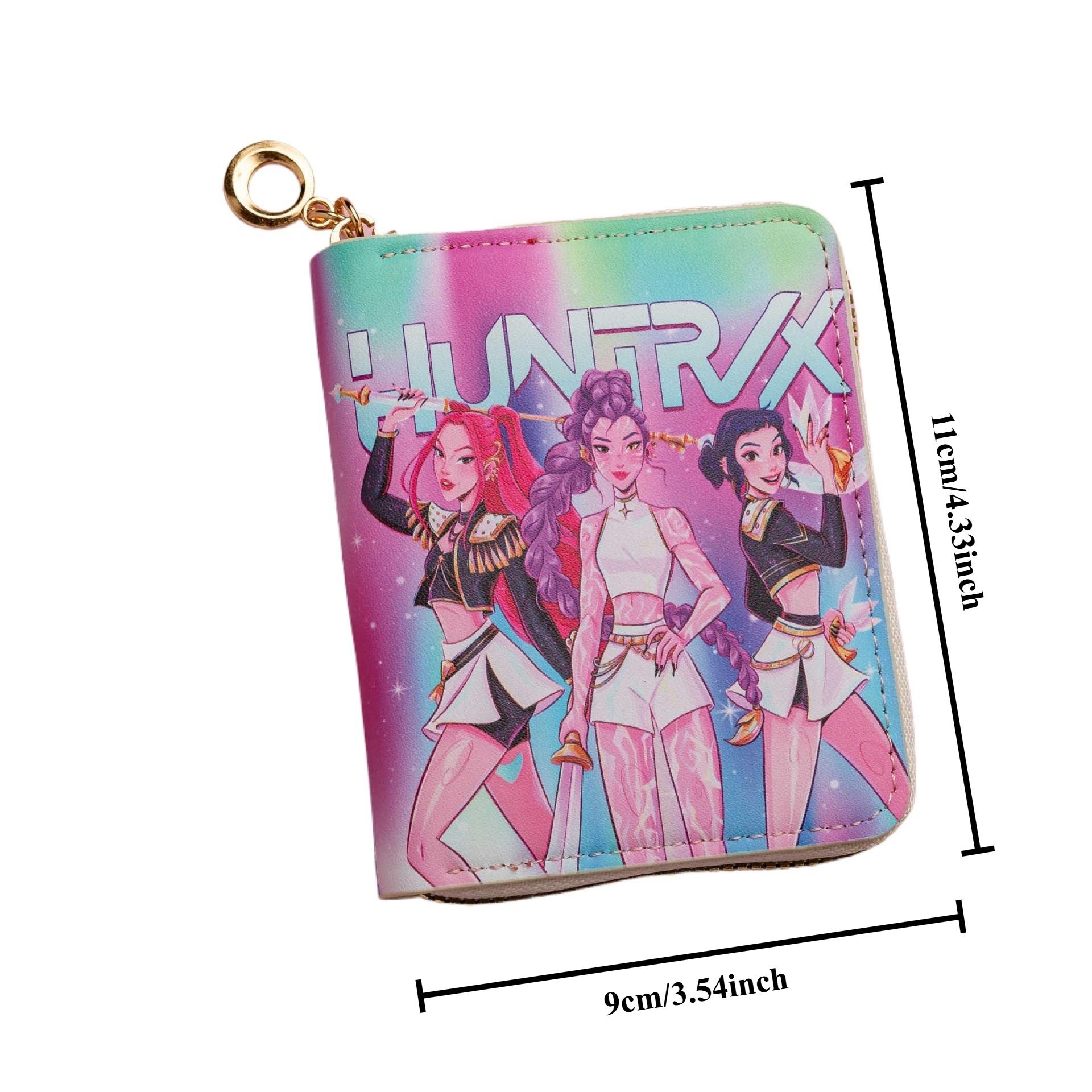 Cute and Whimsical Cross-Border Customised Short Women’s Cartoon Wallet: Demon Hunter Girls’ Cute Student Coin Purse and Children’s Handbag