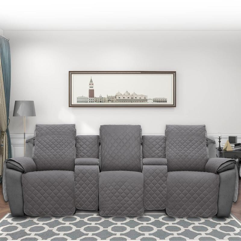 Easy-Going Recliner Cover with Console, Cover Only, Reversible Couch Cover for Living Room, Split Sofa Cover for Each Seat with Elastic Straps for Kids, Dogs, Pets Easy-Going Recliner Cover with Console, Cover Only, Reversible Couch Cover for Living Room, Split Sofa Cover for Each Seat with Elastic Straps for Kids, Dogs, Pets
