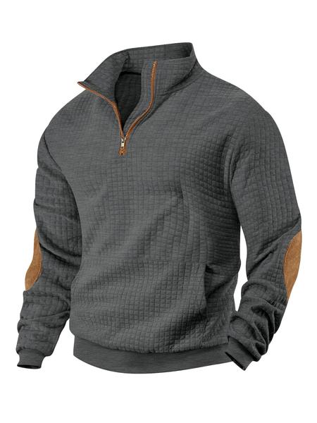 Autumn and winter men's wear, simple collar plaid jacquard pullover short sleeve long sleeve, slim fit casual pullover knitted outfit daily wear men's clothing, casual fitting pullover, casual fashion men's wear, Knitwear