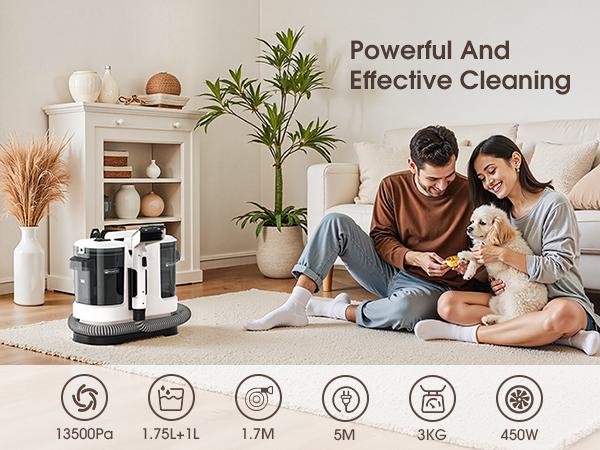Fabric Cleaner Machine – Deep Clean Your Sofa, Carpet & More Multi Surface Vacuum Home Cleaning Tool