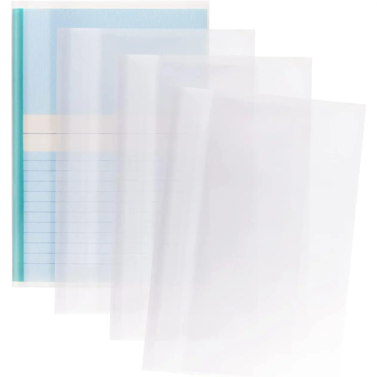 10 count Clear Exercise Book Covers for  Office Books  Plastic Sleeves (A5)