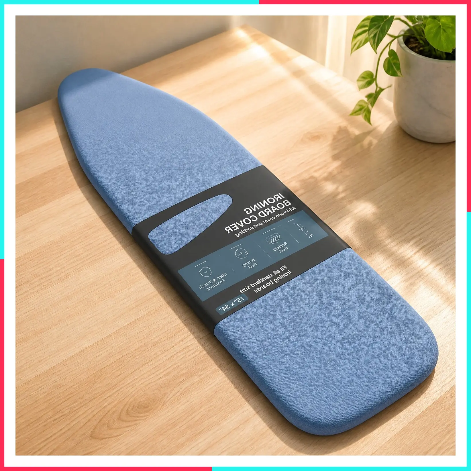Ironing Board Cover and Pad, Standard Size 15x54, Thick Padding