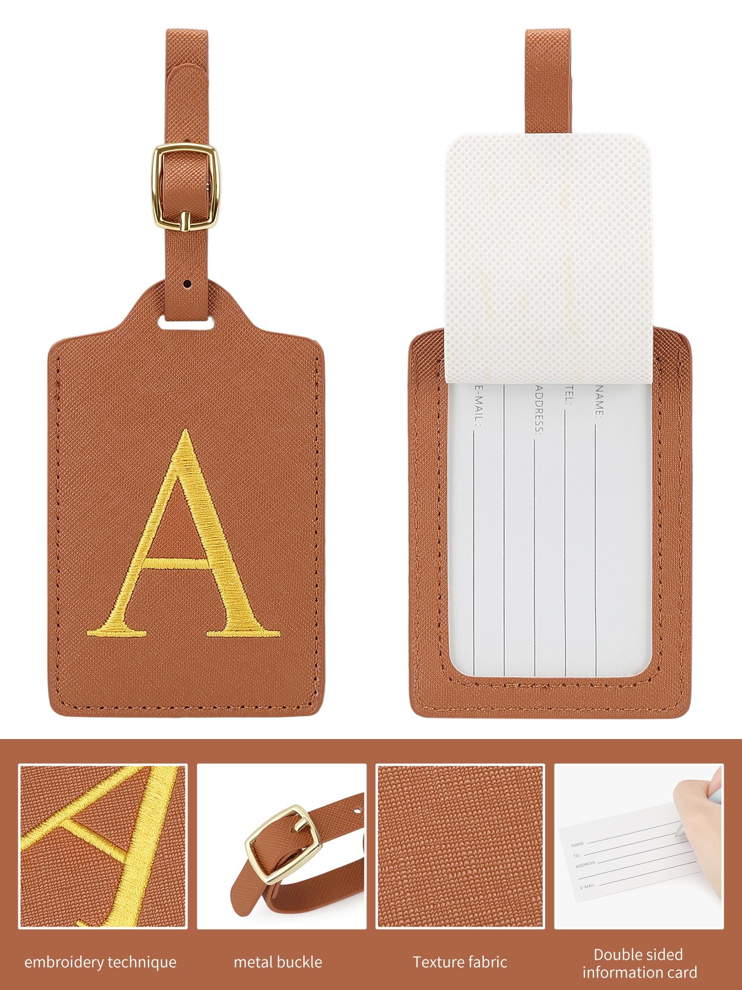 Name ID Luggage Tag, Personalized Letter Tags, Fashion Bag Charms, Bag Pendant, Bag Decoration, Essential for Women's Daily Travel, Cruise Trip Must-Have, Durable and Lightweight Design