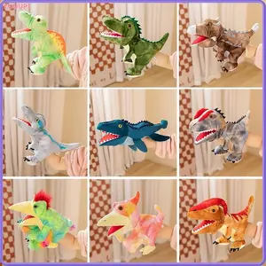 11 Dinosaur Hand Puppet Plush Toys School Performance Triceratops Jurassic Tyrannosaurus Pterosaur Play House Kids Birthday Gift