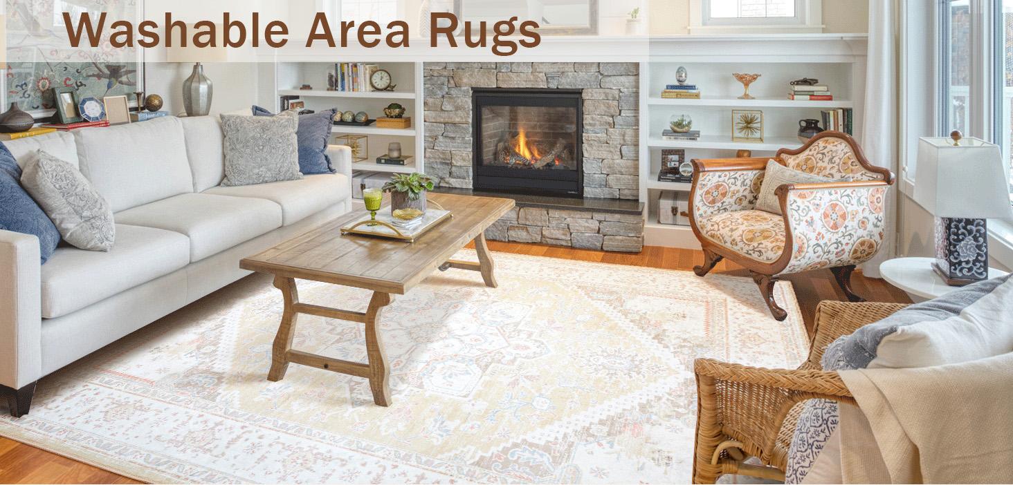 BESTSWEETIE Machine Washable Area Rugs for Living Room Floor Carpet Doormat Vintage Runner Rug for Bedroom Indoor Dinning Room Nursery Large Area Rug Outdoorfun