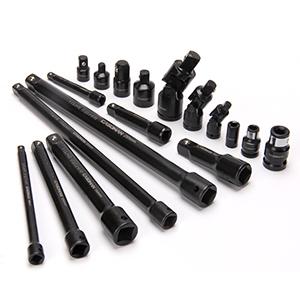 CASOMAN 18-Piece Drive Tool Accessory Set, Premium CR-V Steel with Black Phosphate Finish, Includes Socket Adapters, Extensions and Universal Joints and Impact Coupler, Professional Socket Accessories, #TikTokShopfalldealsforyou CASOMAN 18-Piece Drive Tool Accessory Set, Premium CR-V Steel with Black Phosphate Finish, Includes Socket Adapters, Extensions and Universal Joints and Impact Coupler, Professional Socket Accessories, #TikTokShopfalldealsforyou