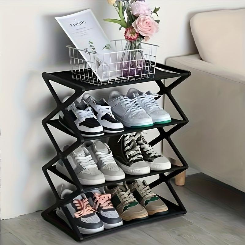 Modern Simple Multi-Layer Shoe Rack, Narrow Space-Saving Design, Entryway Door Storage, Home Entrance Dormitory Shoe Cabinet Dustproof, Shoe Rack Organizer