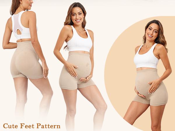 Maternity Shapewear Seamless Underwear Over Bump Pregnancy Shorts  High Waist Panties Under Dress Belly Support
