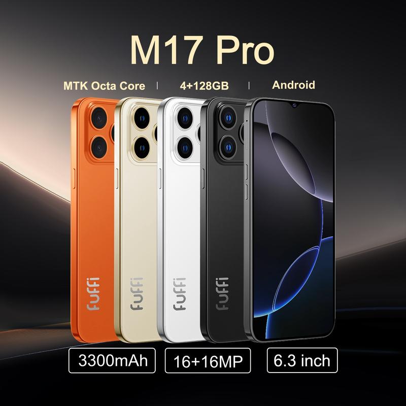 FUFFi-M17 Pro Android Smartphone, 128GB ROM 4GB RAM, Octa-Core Processor, 4G Network, 6.3 Inch Display, Dual Sim, Fashionable Design Cellphone