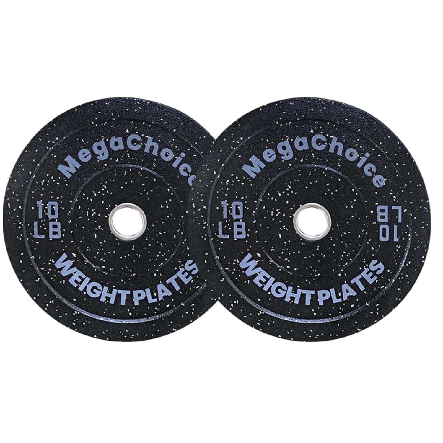 Bumper Plates, 2-Inch Weight Plates For Strength Training & Weightlifting, Barbell Weight Plates Set for Home Gym, 2pcs, 10LB, 15LB, 25LB, 35LB, 45LB