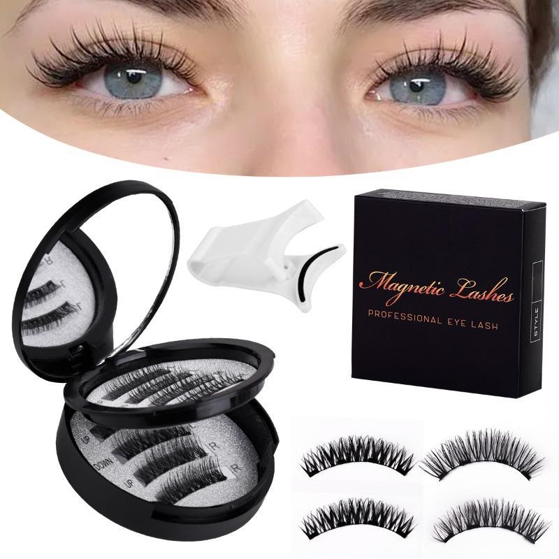 Reusable Soft Magnetic Eyelashes Kit with Applicator Glue-Free Waterproof Lightweight for Natural Makeup Cosmetic Enhance Your Look Subtly