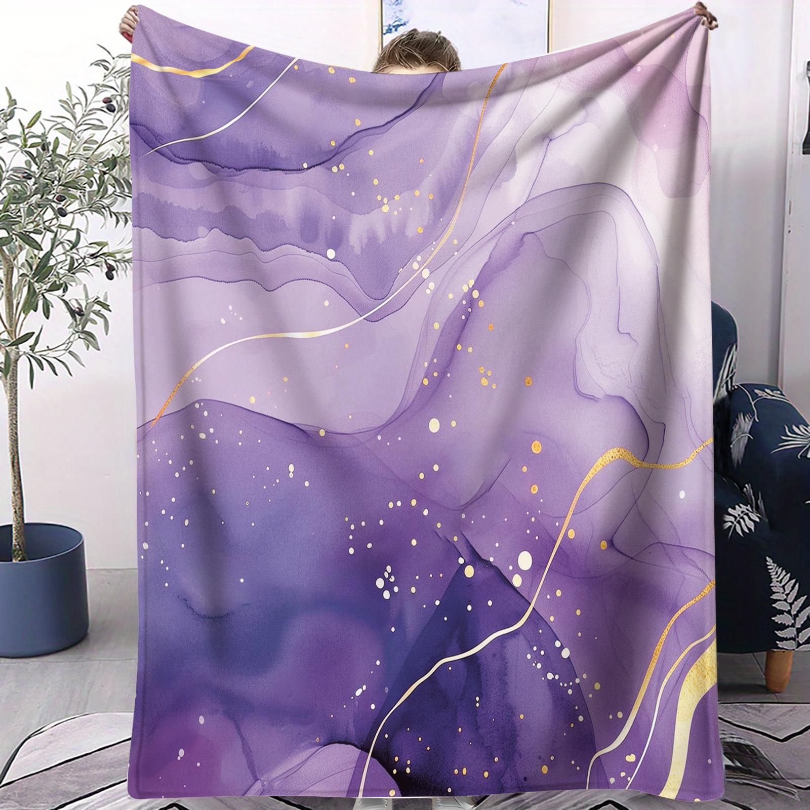 Modern Luxury Marble Print Flannel Blanket, Soft and Fluffy, Warm and Breathable, Ideal for Fluid Art Enthusiasts to Use at Home, in the Office or While Traveling, and an Excellent Gift for Family and Friends