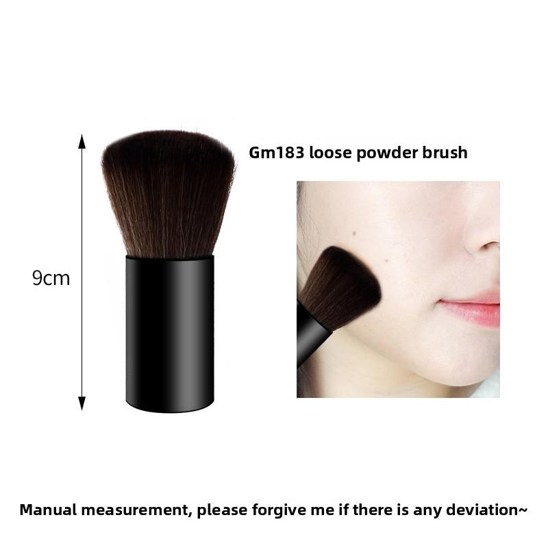 Foundation brush, flat concealer brush, blush brush, loose powder brush, wooden handle makeup brush