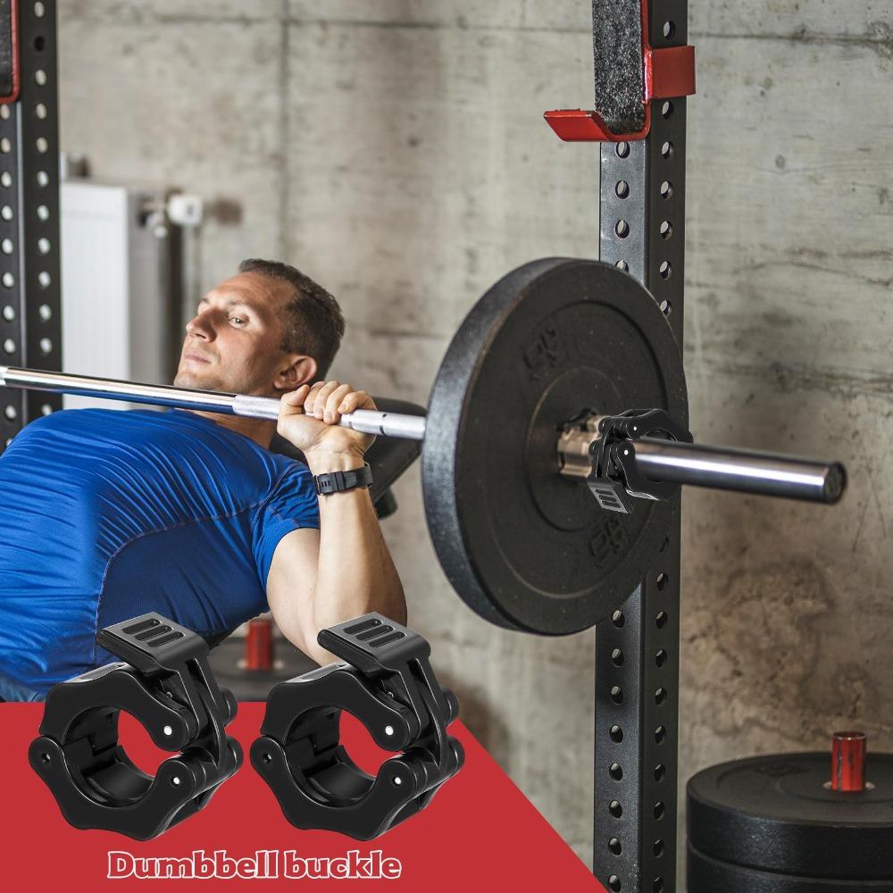 1 Inch/2Inch Quick-Release Barbell Collar Clips - Secures Standard/Olympic Plates for Weightlifting, Strength Training, Bodybuilding & Gym, Gym Accessories