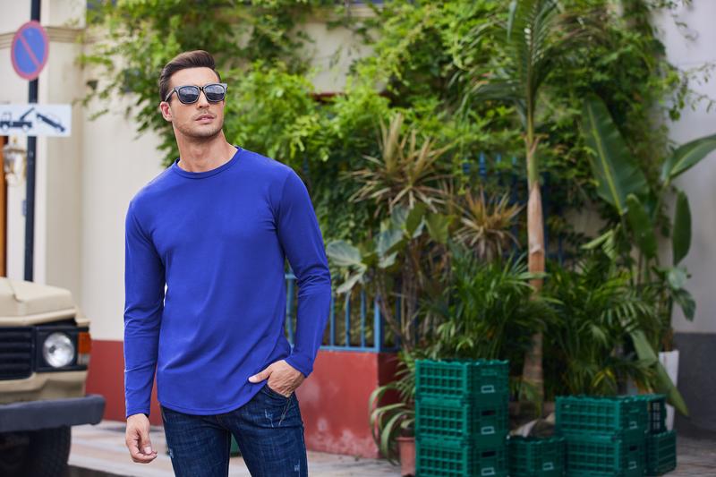 COOFANDY Men 2 Pack Muscle Fitted T Shirt Gym Workout Athletic Long Sleeves Tee