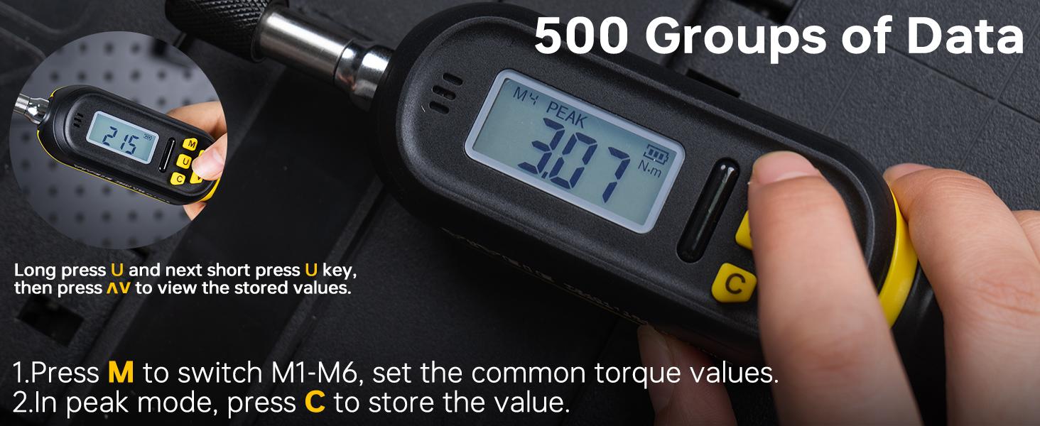 32PCS Digital Torque Screwdriver, 2.66-53.1 in-lbs/0.3-6 Nm, Inch Pound Torque Screwdriver Electrician with Buzzer & LED Indicator, Adjustable Screwdriver Torque Wrench Set with Bits & Sockets wrenches torque wrench