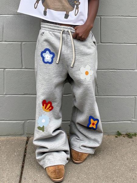 Men's Floral Print Drawstring Waist Pants, Casual Loose-Fitting Lantern Leg Trousers, Spring & Fall Fashion, Comfortable Daily Wear