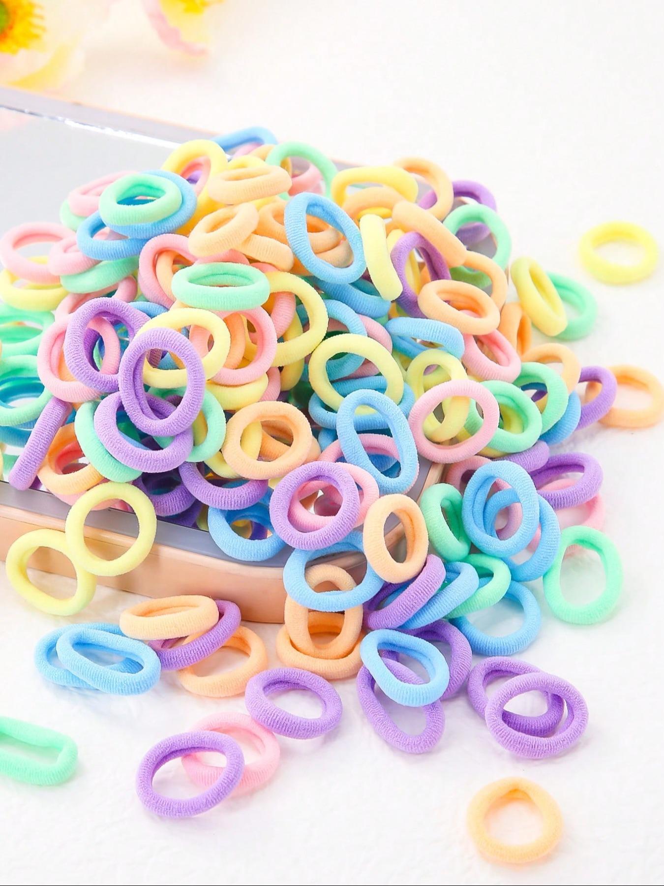 300pcs-Set-Colorful-Basic-Hair-Ties-Scrunchies-For-Girls-Ponytail-Holders-Damage-Free-Hair-Accessories-For-Daily-Use