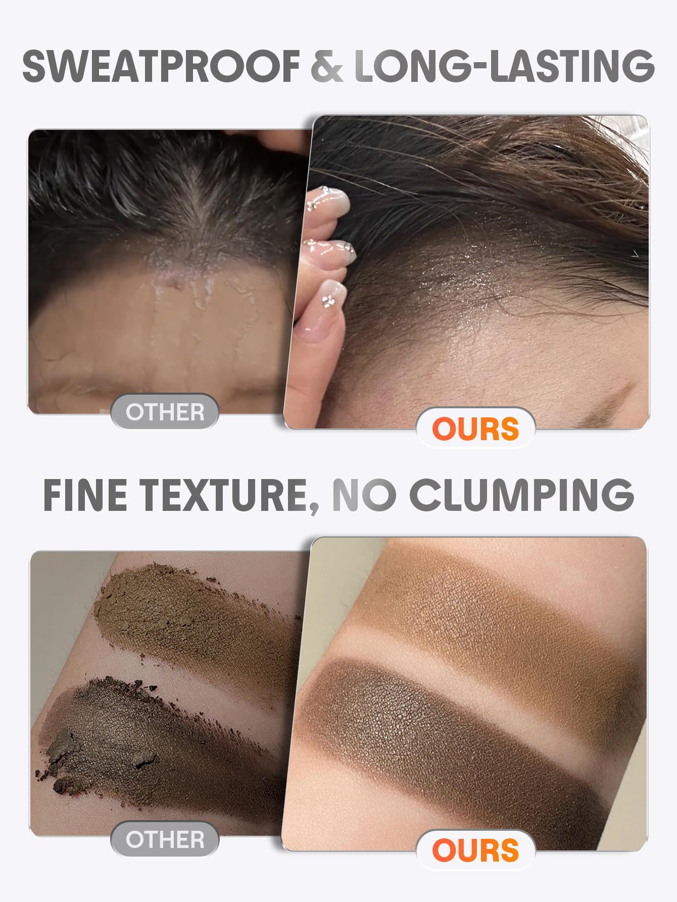 SHEGLAM HAIR Fix & Fill Hairline Powder-Spice,4-IN-1 Hairline Powder Stick For Hairline,Parted Hair,Contour Powder And Brow Powder,Quick Fix For Sparse Hairline,Hair Shadow Powder,Root Touch Up Hair Powder,Long-Lasting Results-Effortlessbeauty