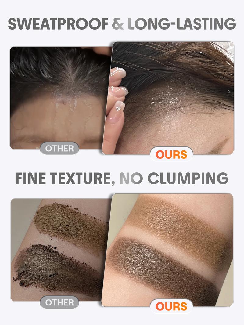 SHEGLAM HAIR Fix & Fill Hairline Powder-Spice,4-IN-1 Hairline Powder Stick For Hairline,Parted Hair,Contour Powder And Brow Powder,Quick Fix For Sparse Hairline,Hair Shadow Powder,Root Touch Up Hair Powder,Long-Lasting Results