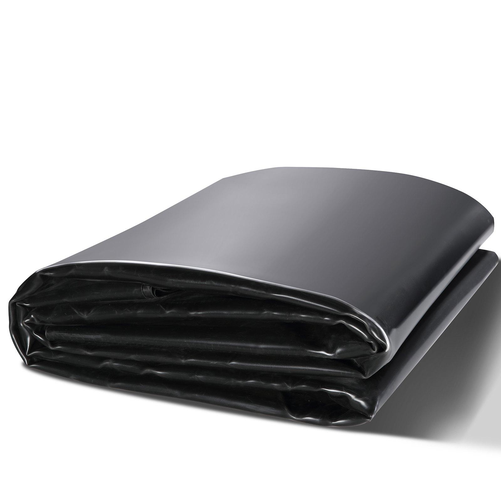 VEVOR Pond Liner, 15x 20 ft 45 Mil Thickness, Pliable EPDM Material Pond Skins, Easy Cutting Underlayment for Fish or Koi Ponds, Water Features, Waterfall Base, Fountains, Water Gardens, Black